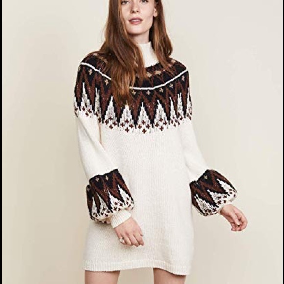 Free People Scotland Sweater Mini Dress - Picture 1 of 5